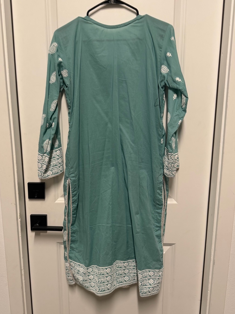 Sage Green & White Embroidered Pakistani 3 Piece Suit - Picture 6 of 8